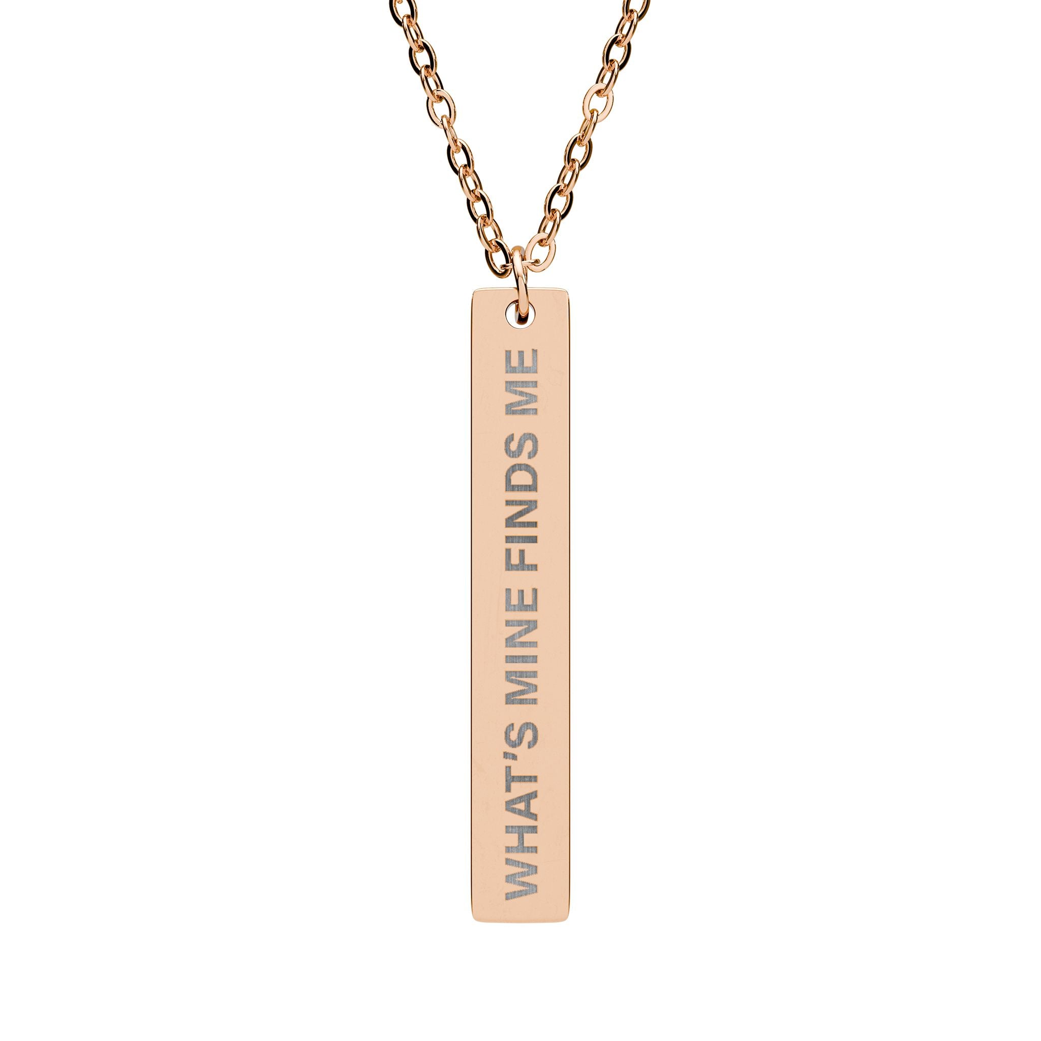 What’s Mine Finds Me Bar Necklace