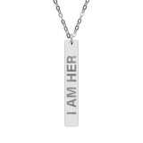 I Am Her Bar Necklace