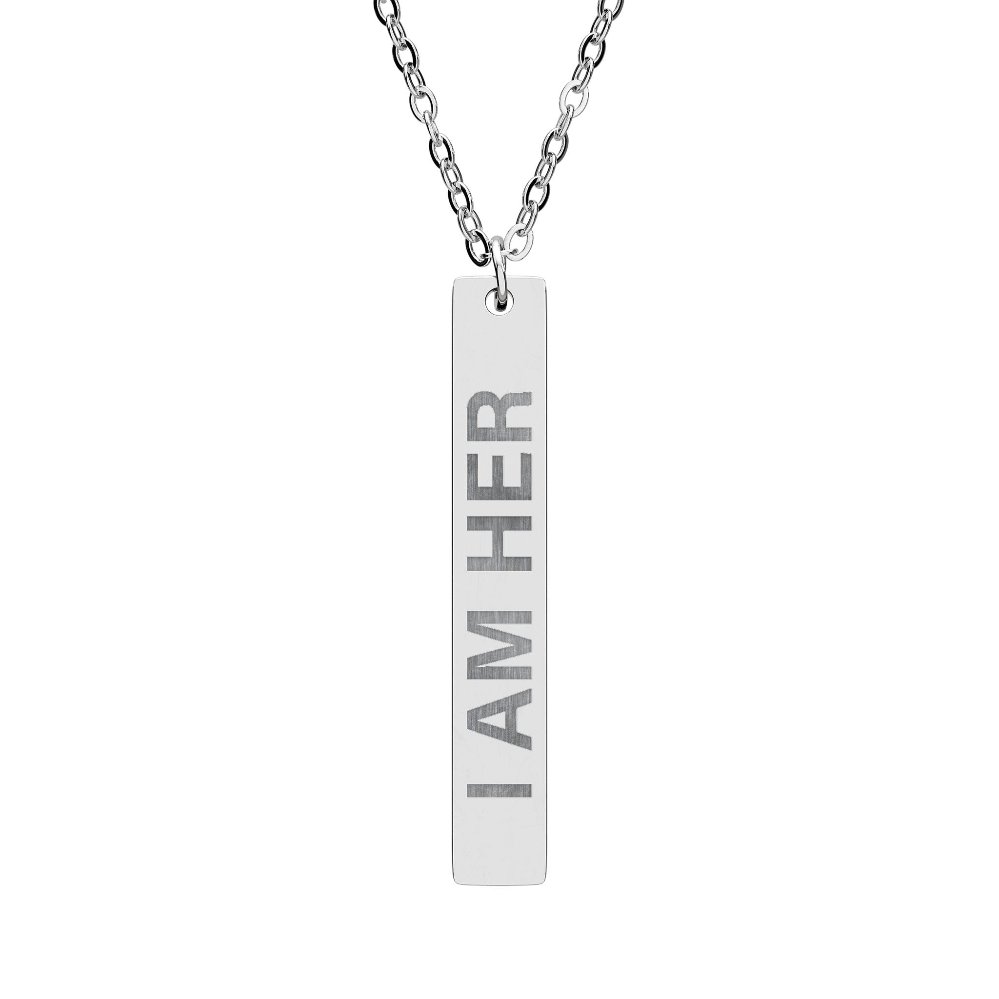I Am Her Bar Necklace