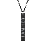 I Am Her Bar Necklace
