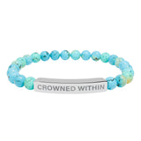 Crowned Within Stretch Beaded Bracelet