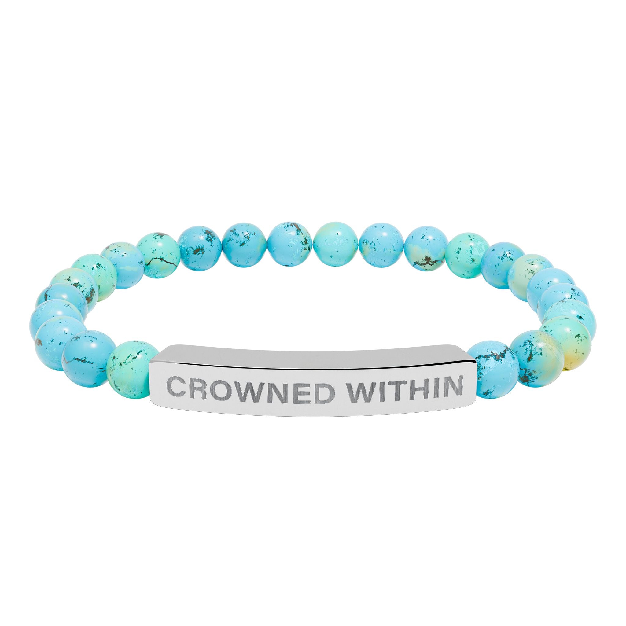 Crowned Within Stretch Beaded Bracelet