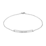 I Am Her Curved Bar Anklet
