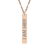 I Am Her Bar Necklace