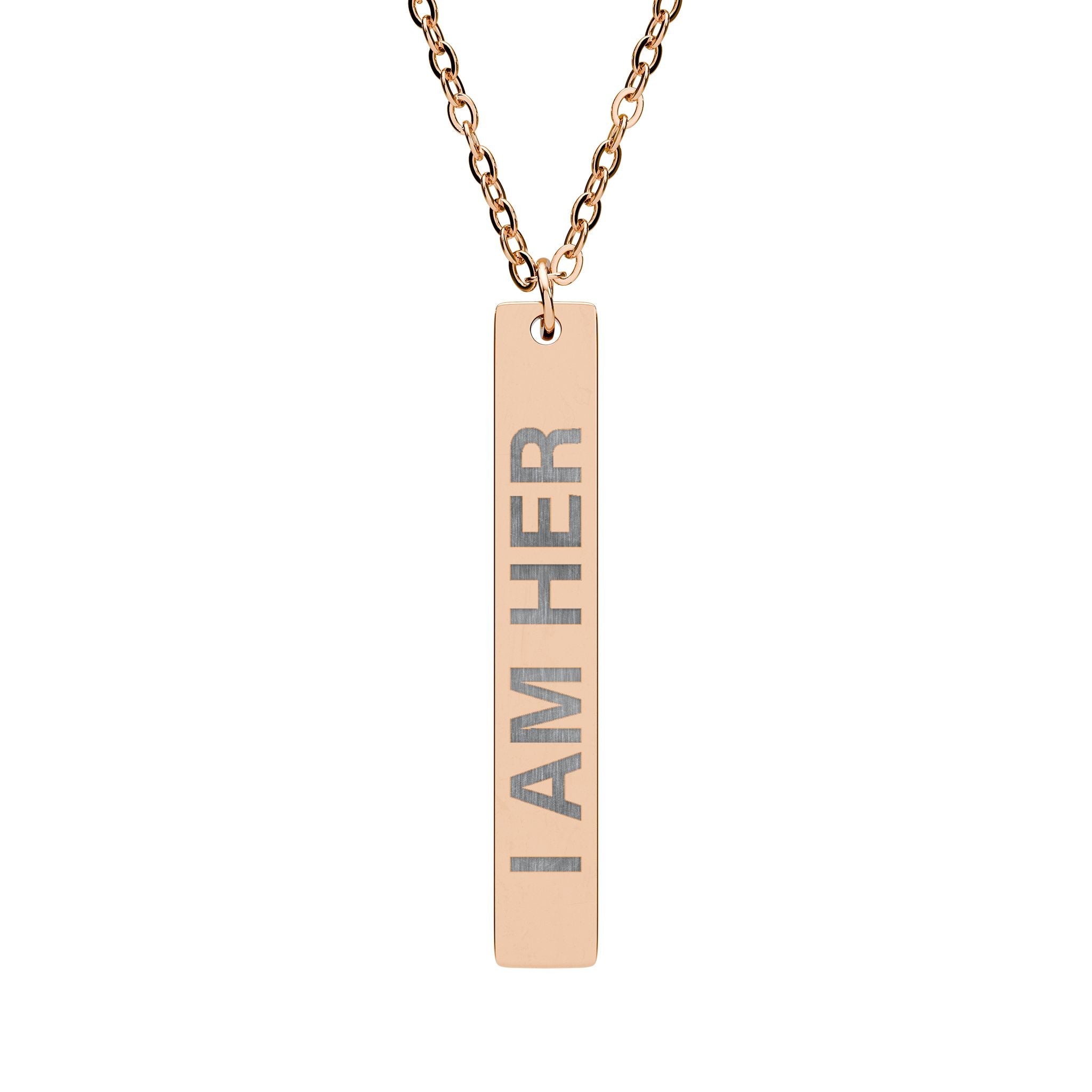 I Am Her Bar Necklace