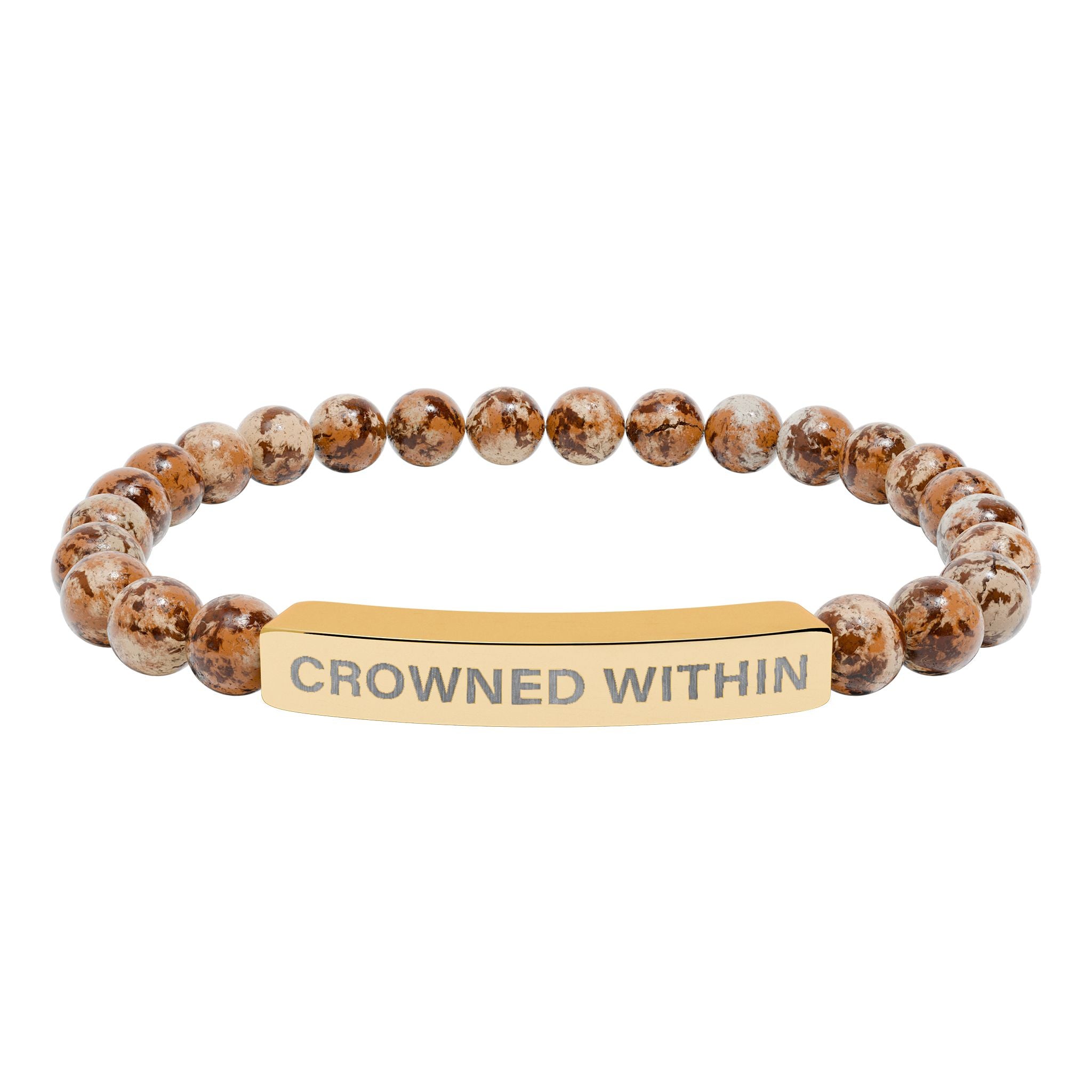 Crowned Within Stretch Beaded Bracelet