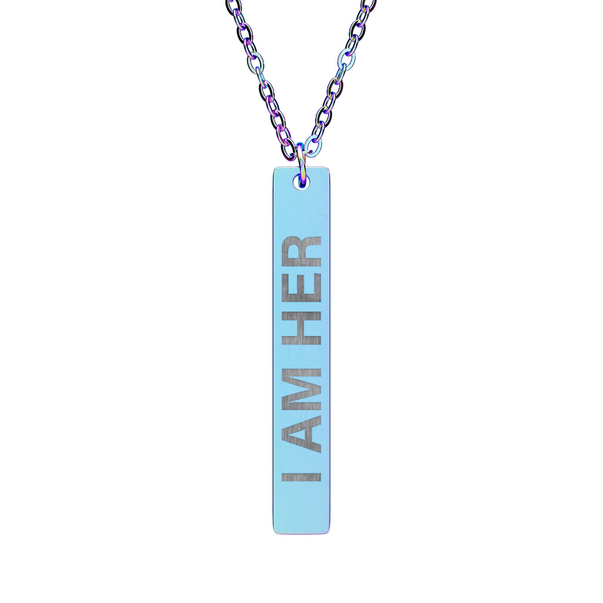 I Am Her Bar Necklace