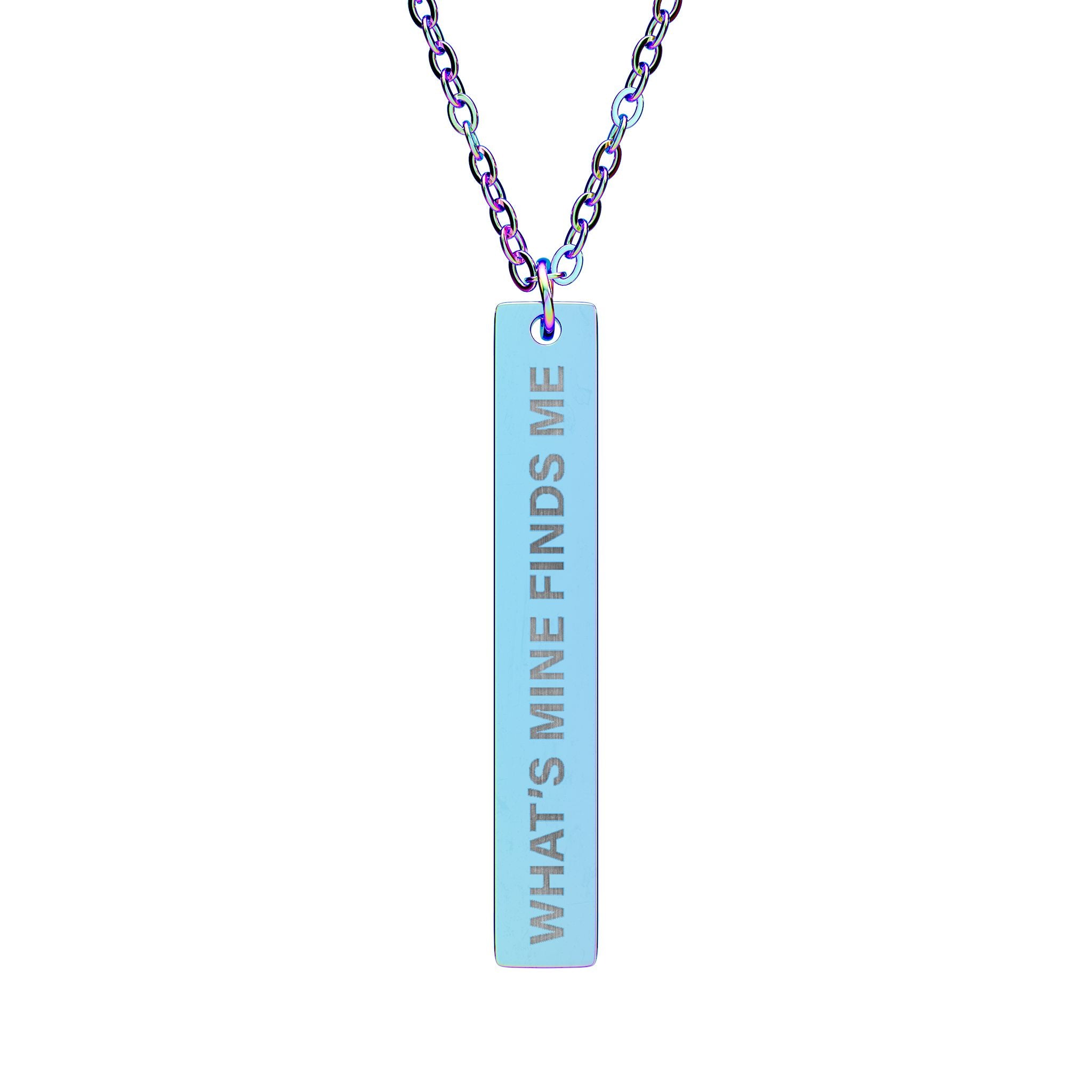 What’s Mine Finds Me Bar Necklace