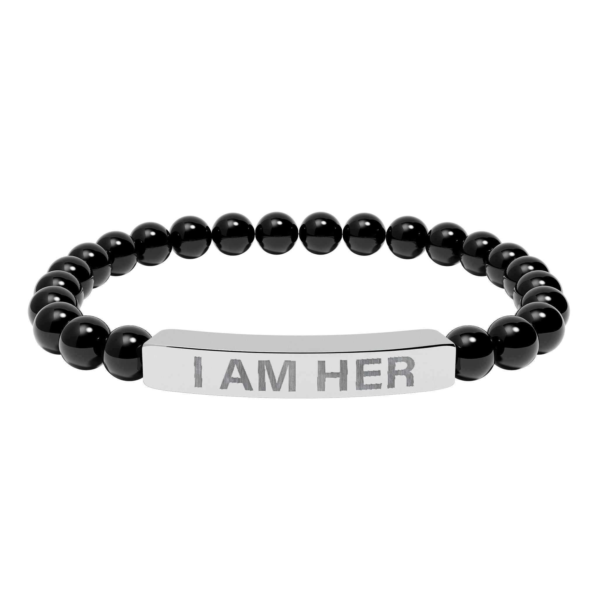 I Am Her Stretch Bead Bracelet