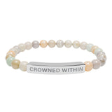 Crowned Within Stretch Beaded Bracelet
