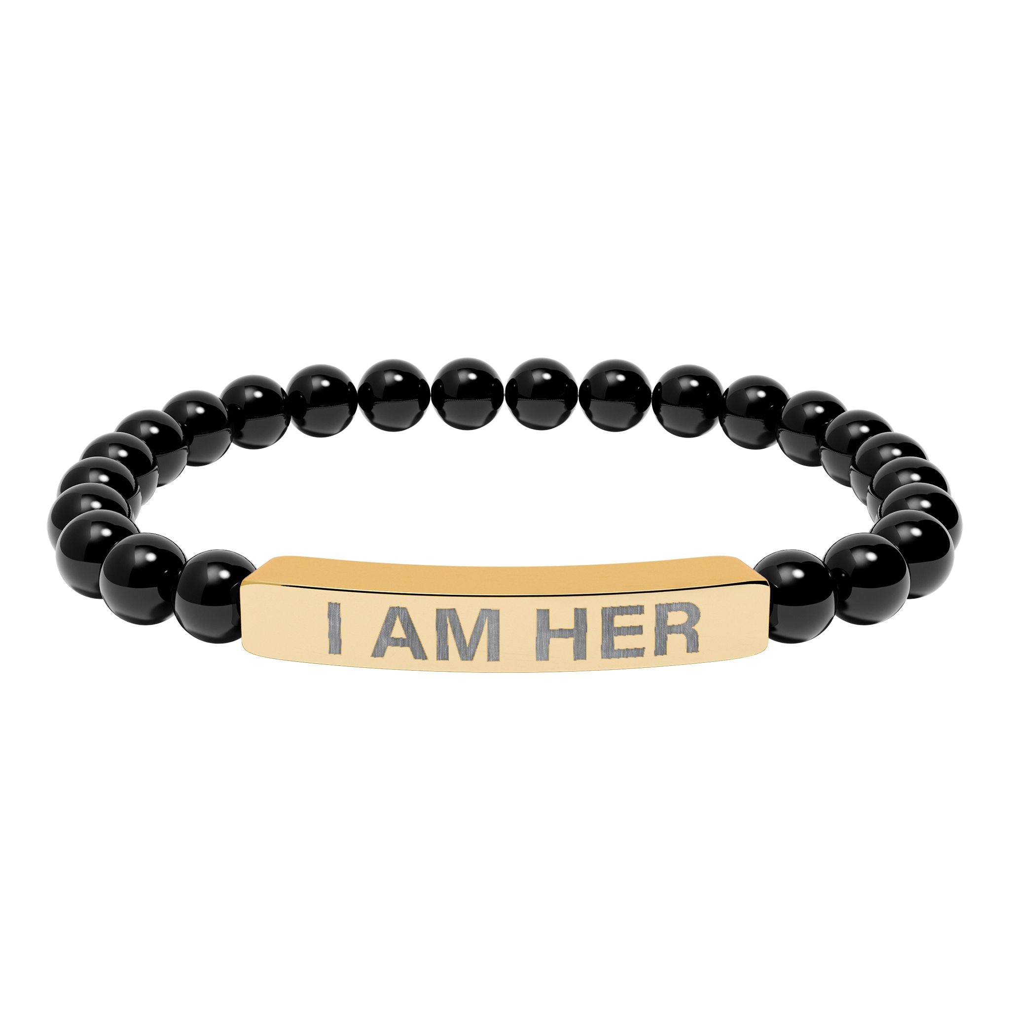 I Am Her Stretch Bead Bracelet