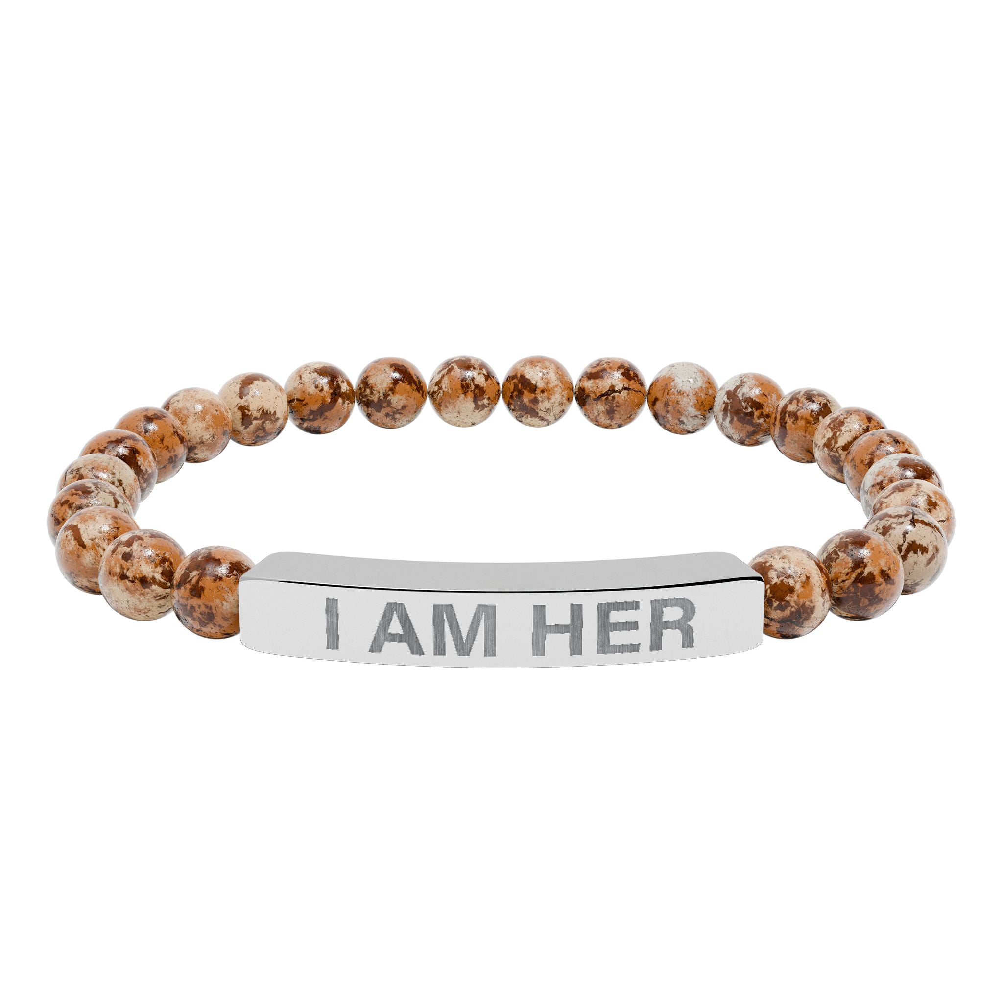 I Am Her Stretch Bead Bracelet