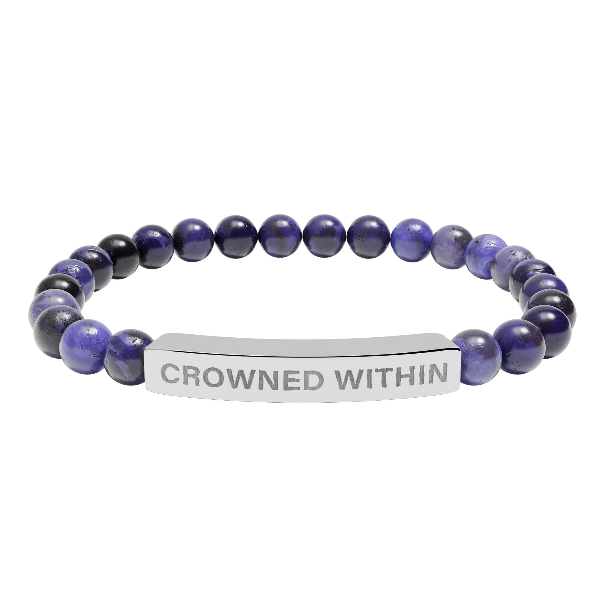 Crowned Within Stretch Beaded Bracelet