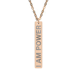 I Am Power Bar Necklace