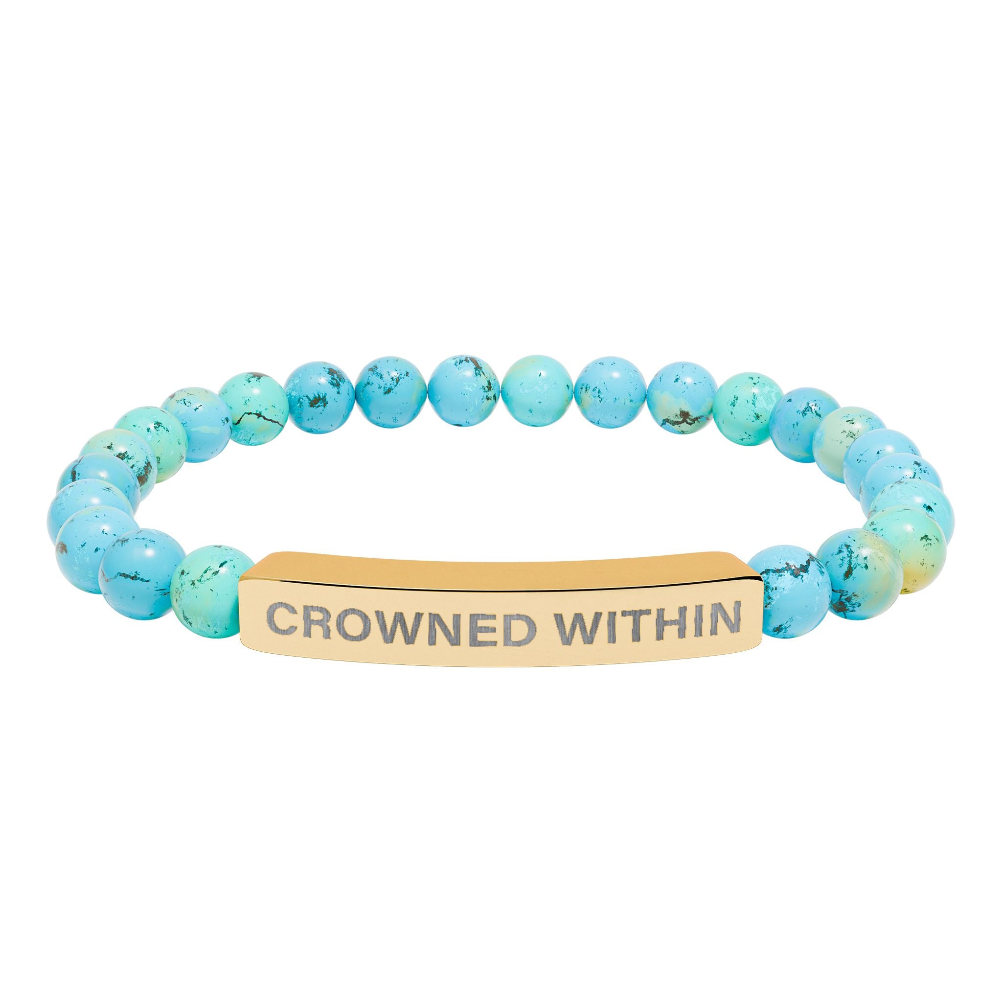 Crowned Within Stretch Beaded Bracelet