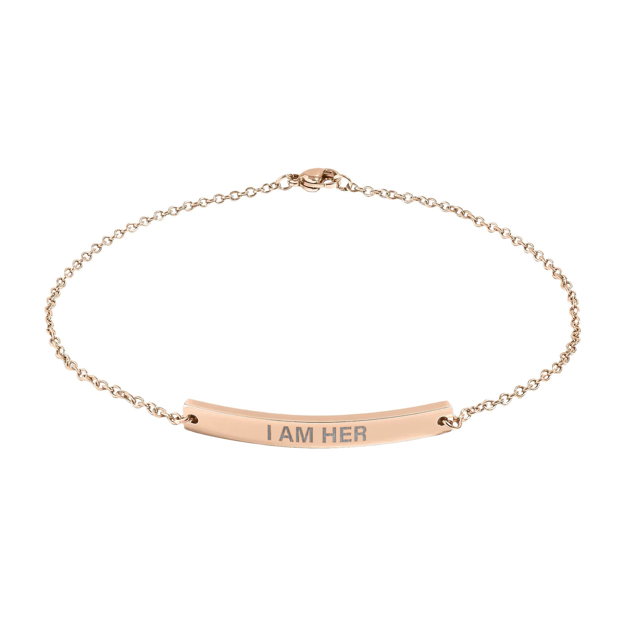 I Am Her Curved Bar Anklet
