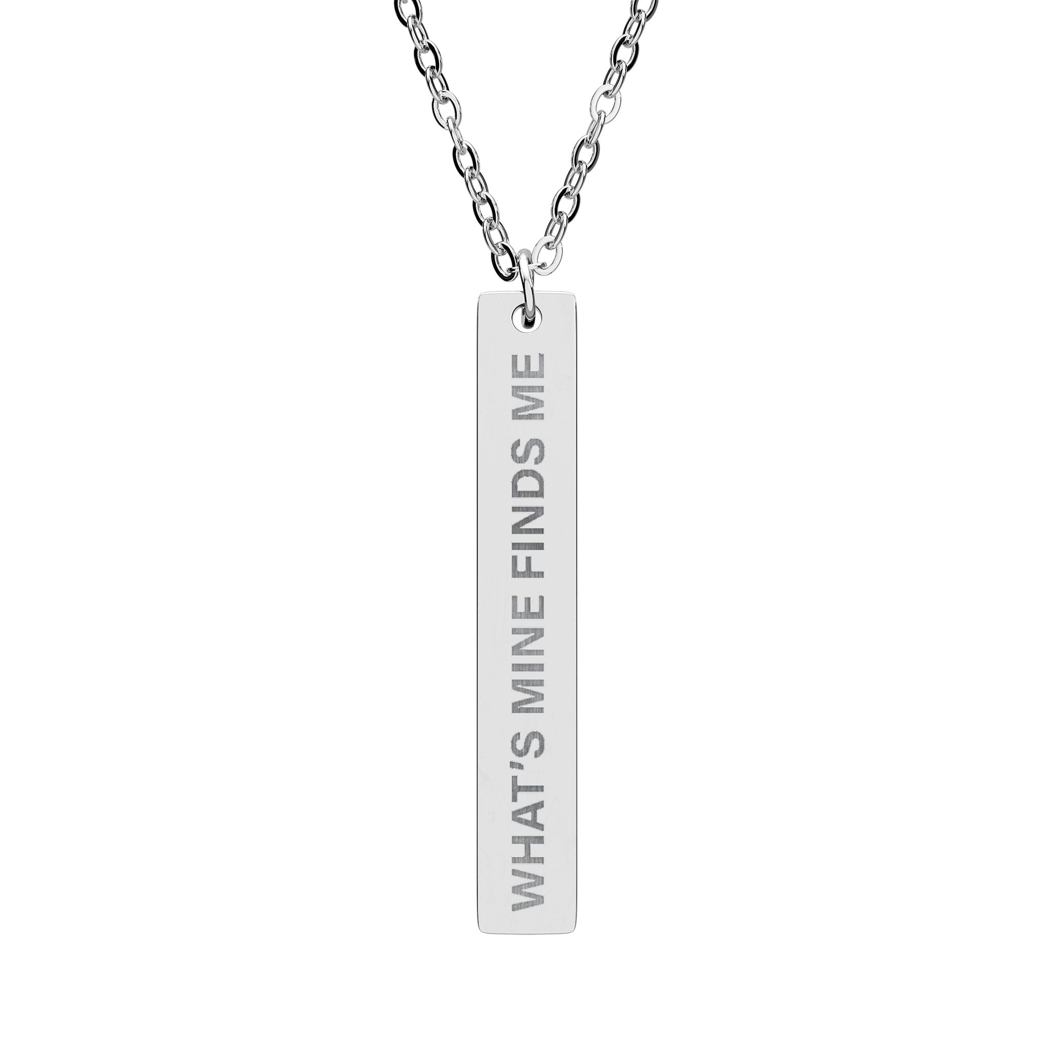 What’s Mine Finds Me Bar Necklace