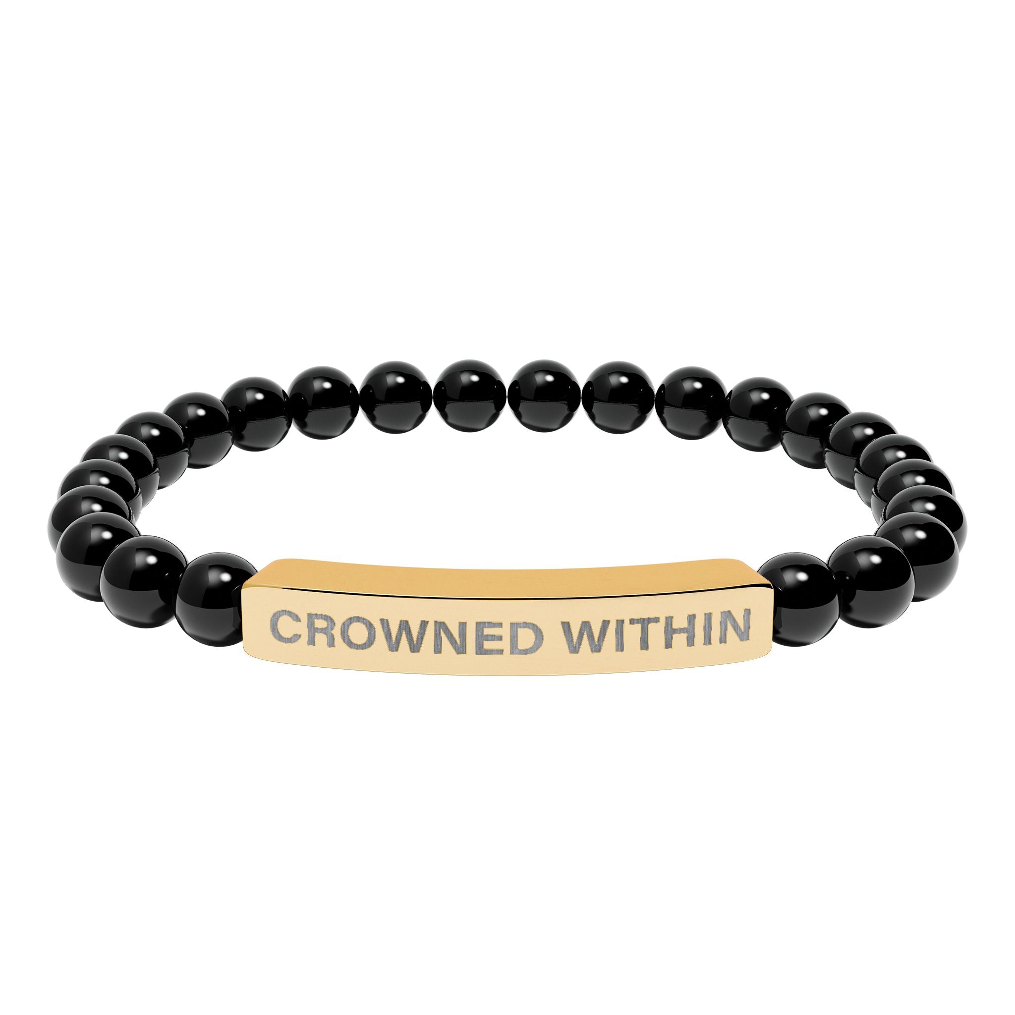 Crowned Within Stretch Beaded Bracelet