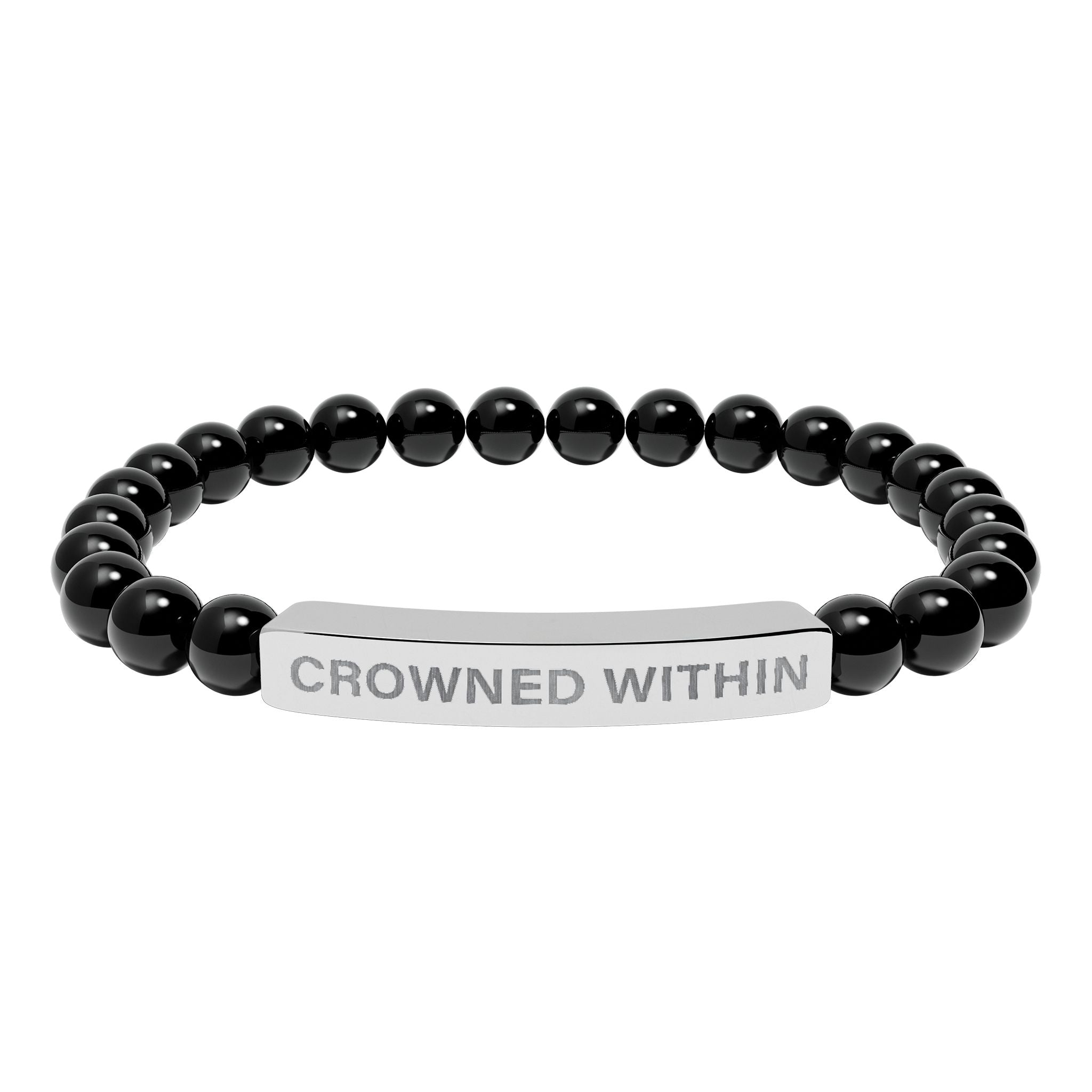 Crowned Within Stretch Beaded Bracelet