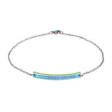 Crowned Within Curved Bar Anklet