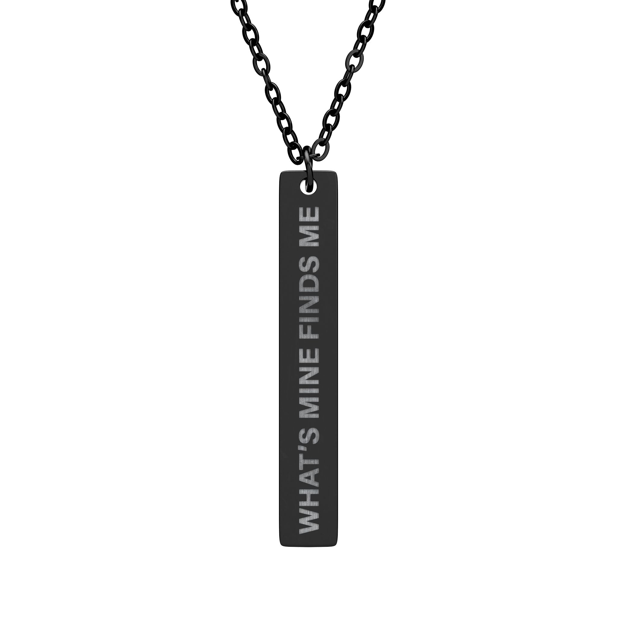 What’s Mine Finds Me Bar Necklace