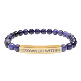 Crowned Within Stretch Beaded Bracelet