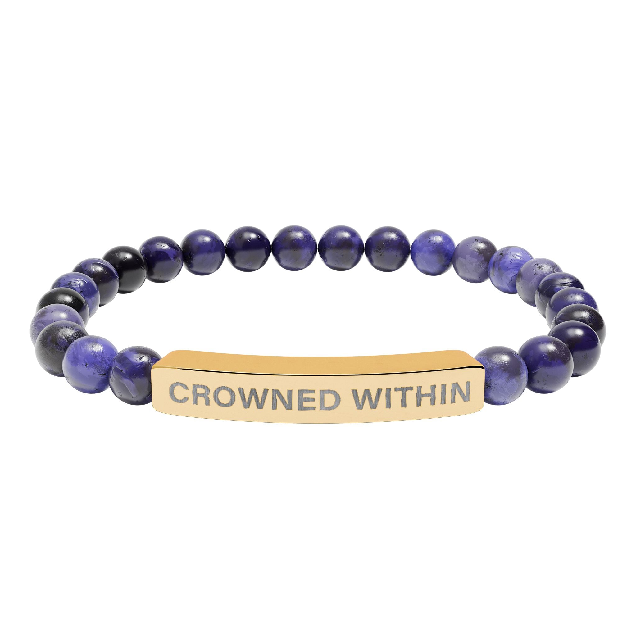 Crowned Within Stretch Beaded Bracelet