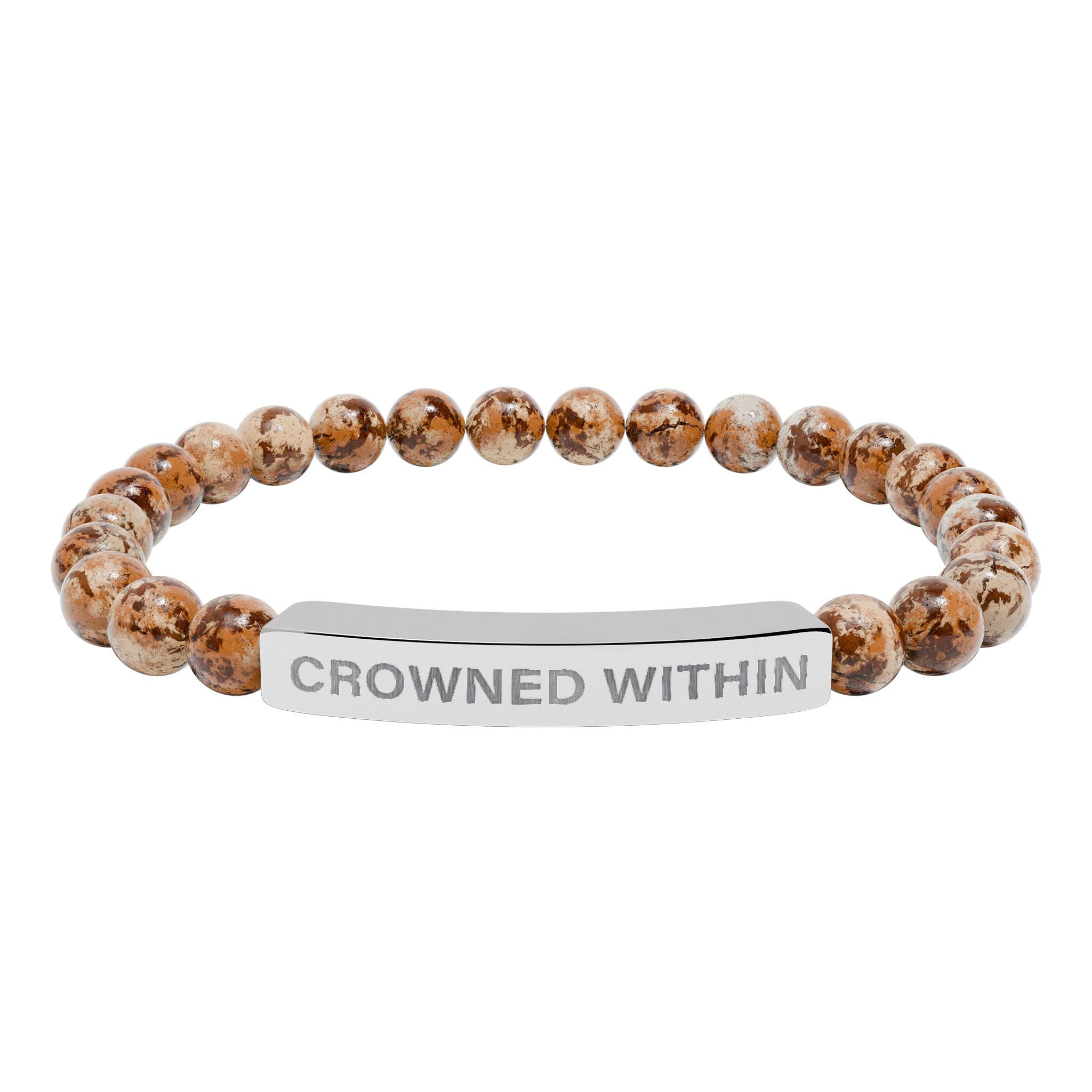 Crowned Within Stretch Beaded Bracelet