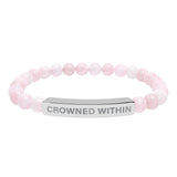 Crowned Within Stretch Beaded Bracelet