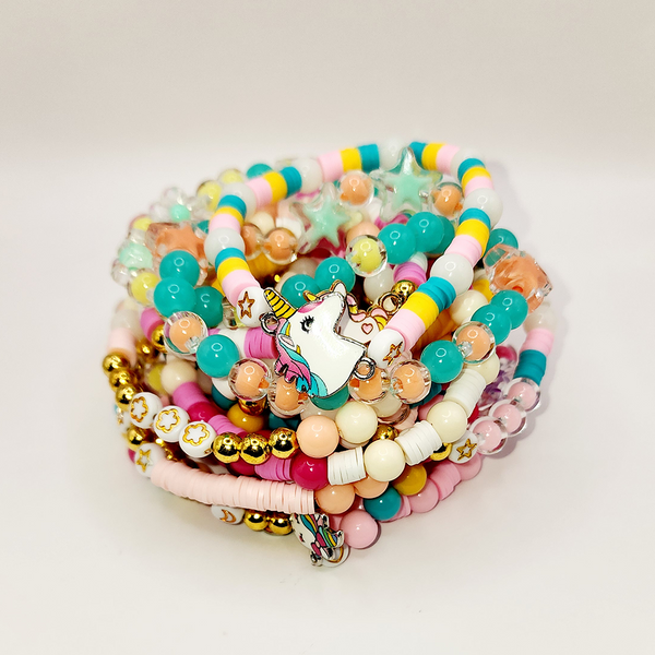 Over The Rainbow Beaded Stretch Bracelet