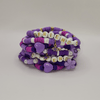 Lavender Clay Beaded Stretch Bracelet - Eze Nwanyi