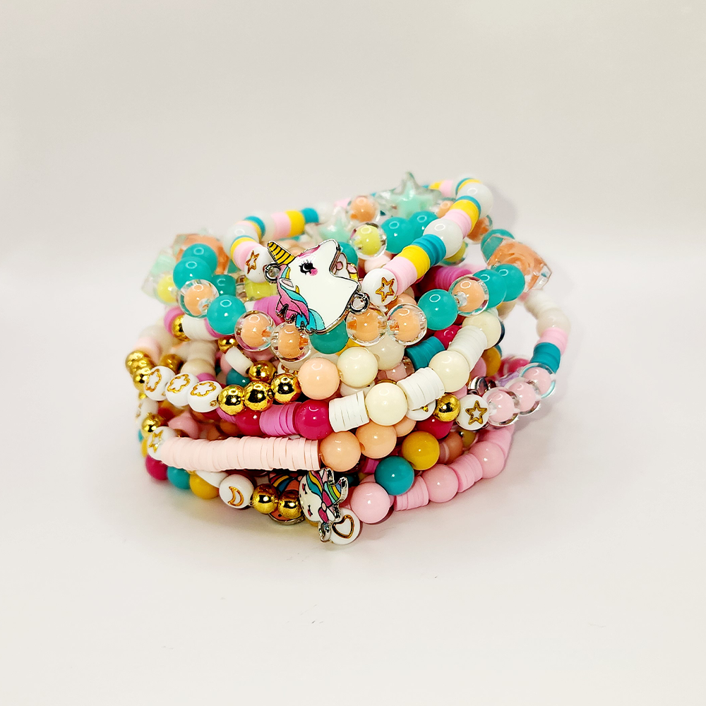 Over The Rainbow Beaded Stretch Bracelet