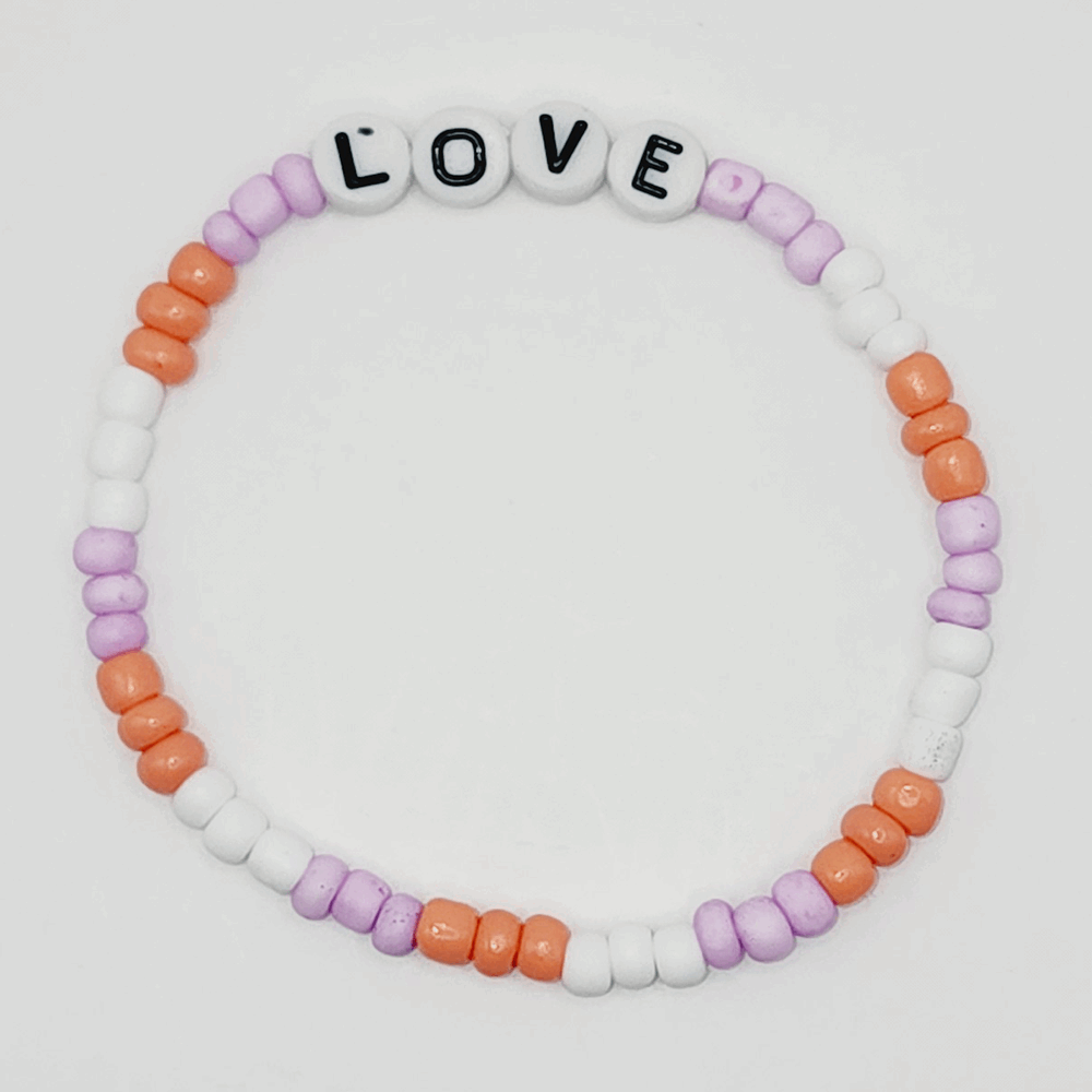 Love Beaded Stretch Bracelet