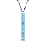I Am Power Bar Necklace