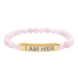 I Am Her Stretch Bead Bracelet