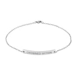 Crowned Within Curved Bar Anklet