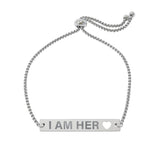 I Am Her Heart Bar Bracelet
