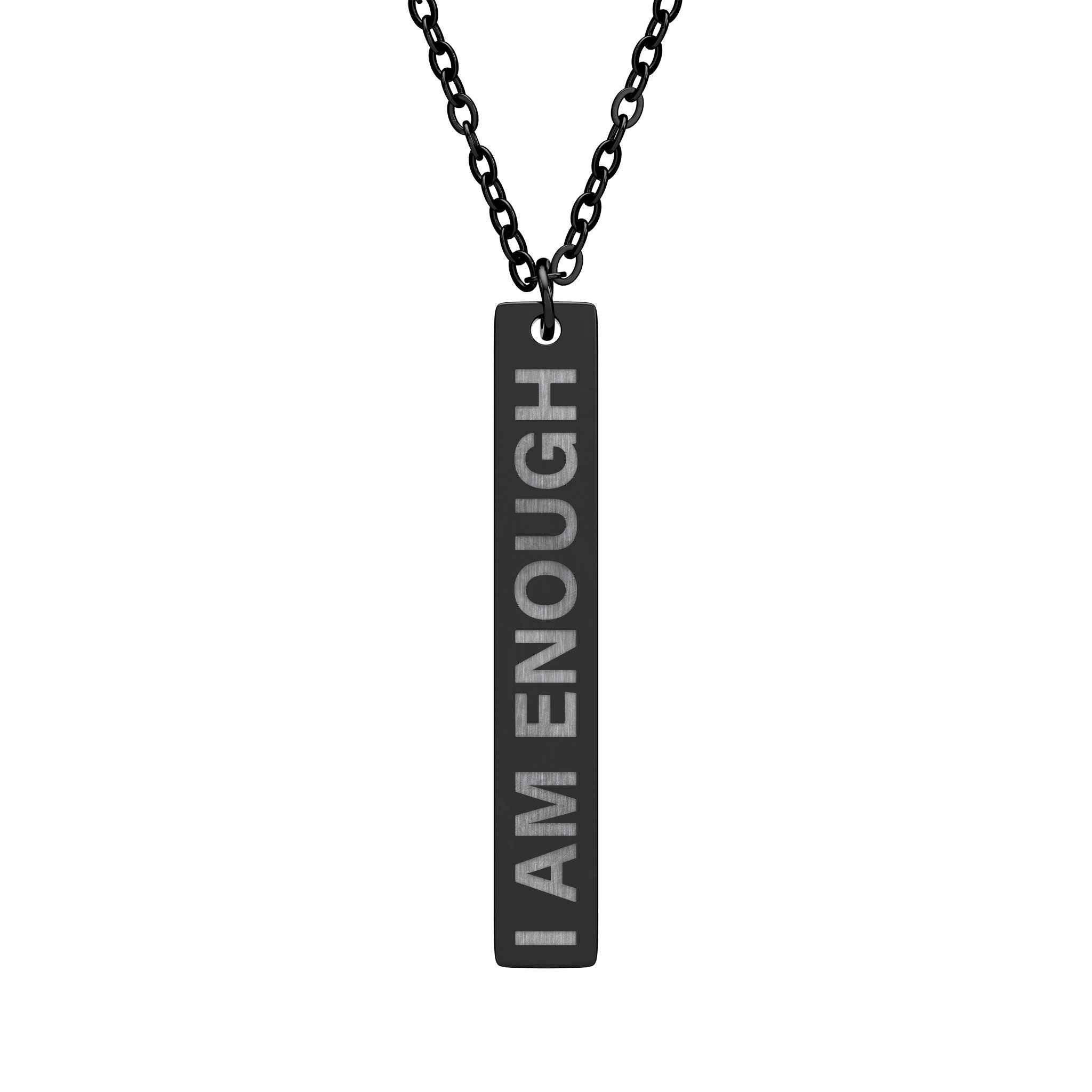 I Am Enough Bar Necklace