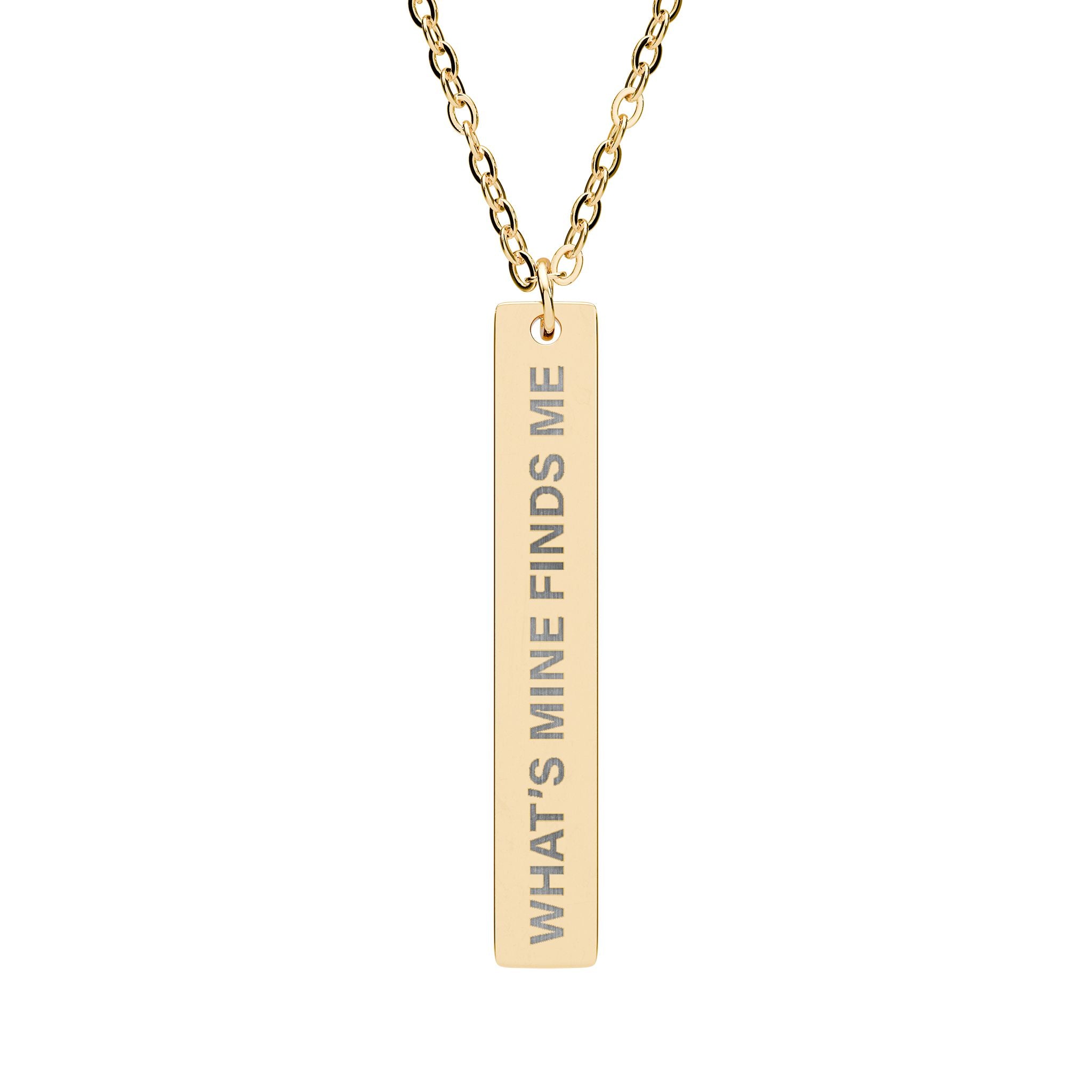 What’s Mine Finds Me Bar Necklace