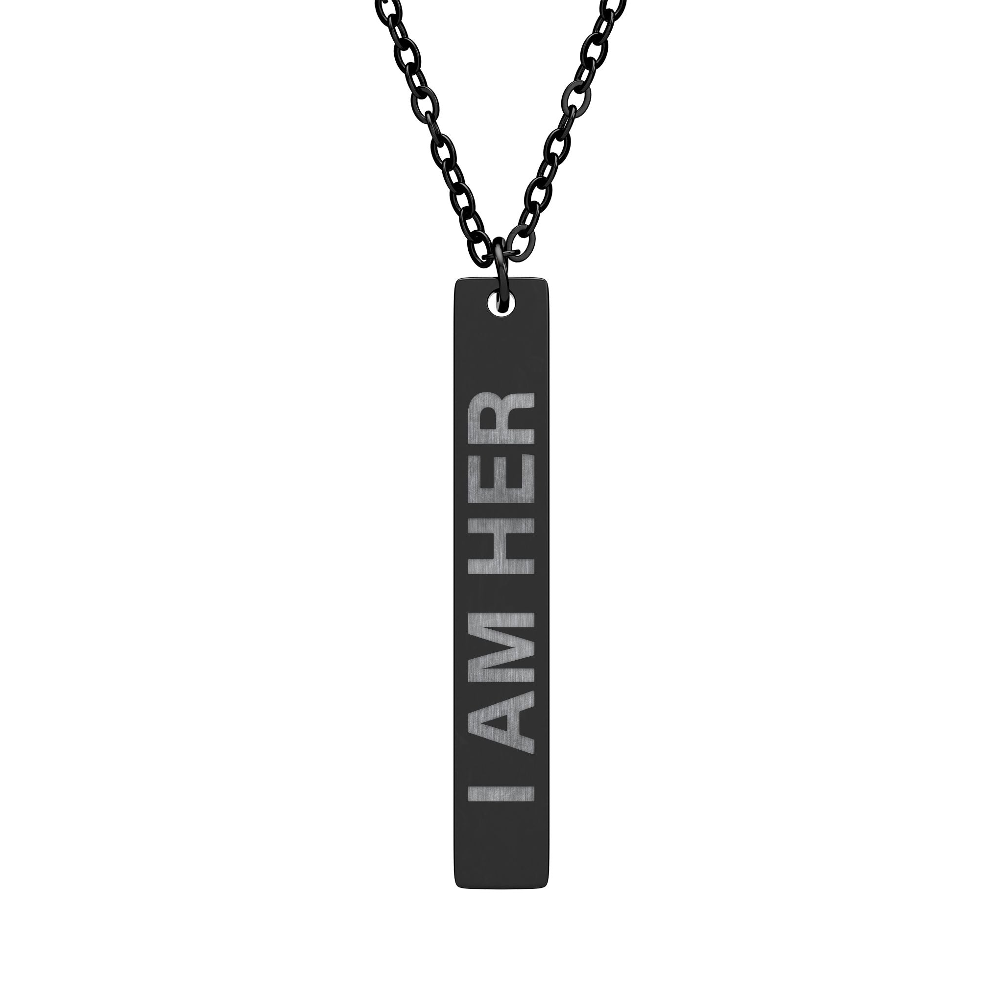 I Am Her Bar Necklace