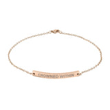 Crowned Within Curved Bar Anklet
