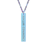 Crowned Within Bar Necklace
