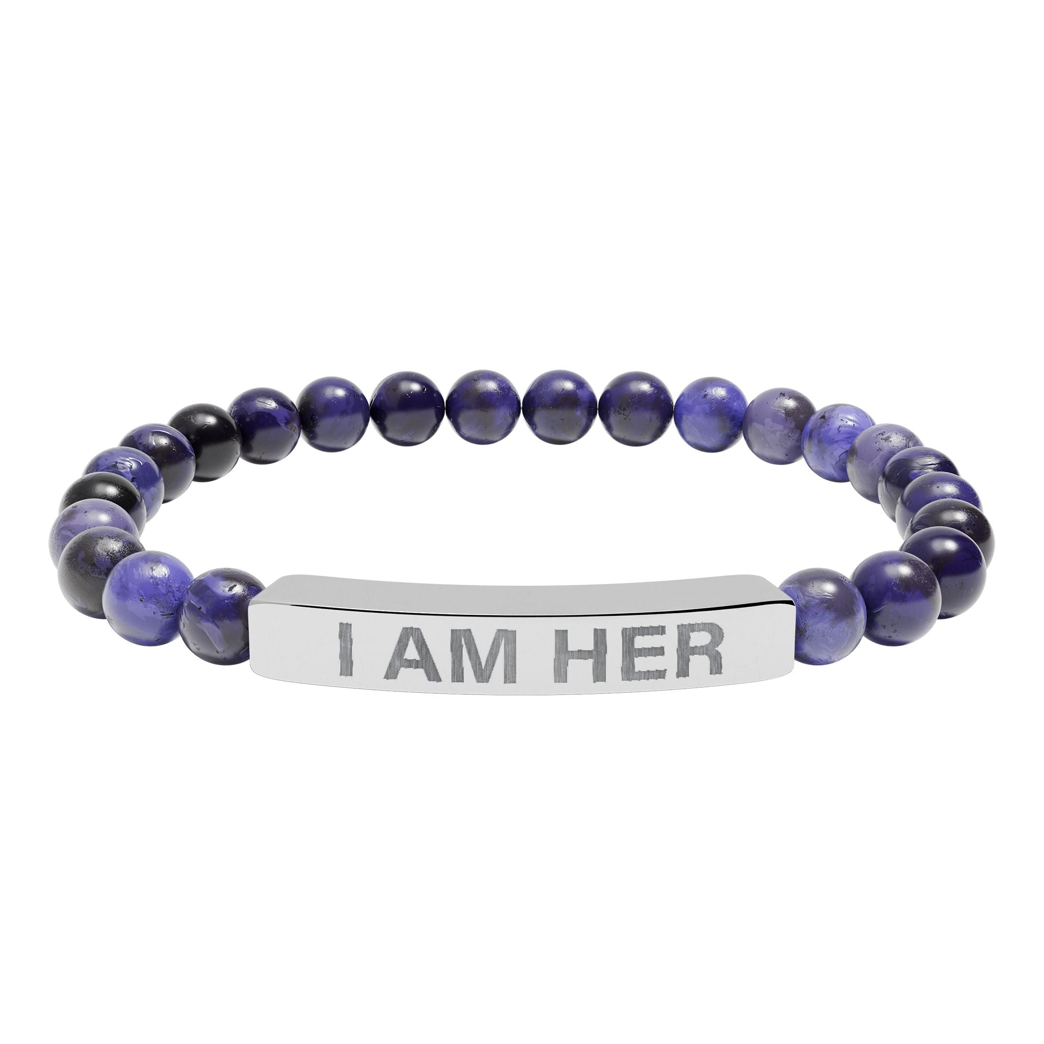 I Am Her Stretch Bead Bracelet