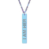I Am Her Bar Necklace