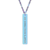 What’s Mine Finds Me Bar Necklace