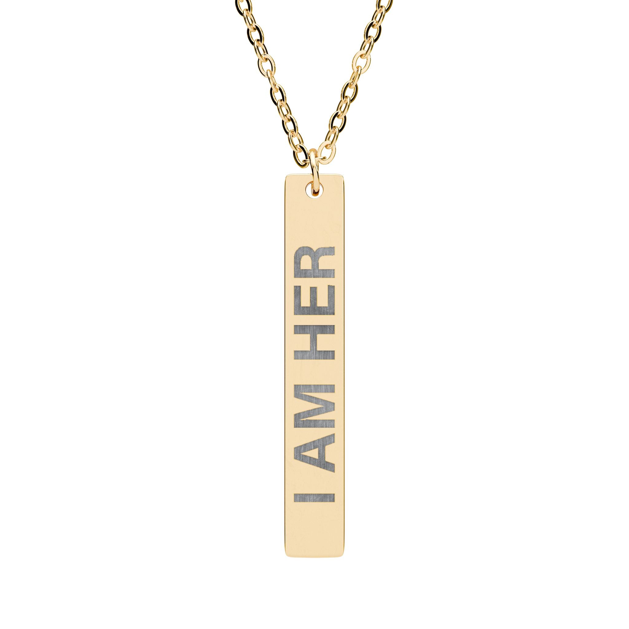 I Am Her Bar Necklace