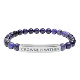 Crowned Within Stretch Beaded Bracelet