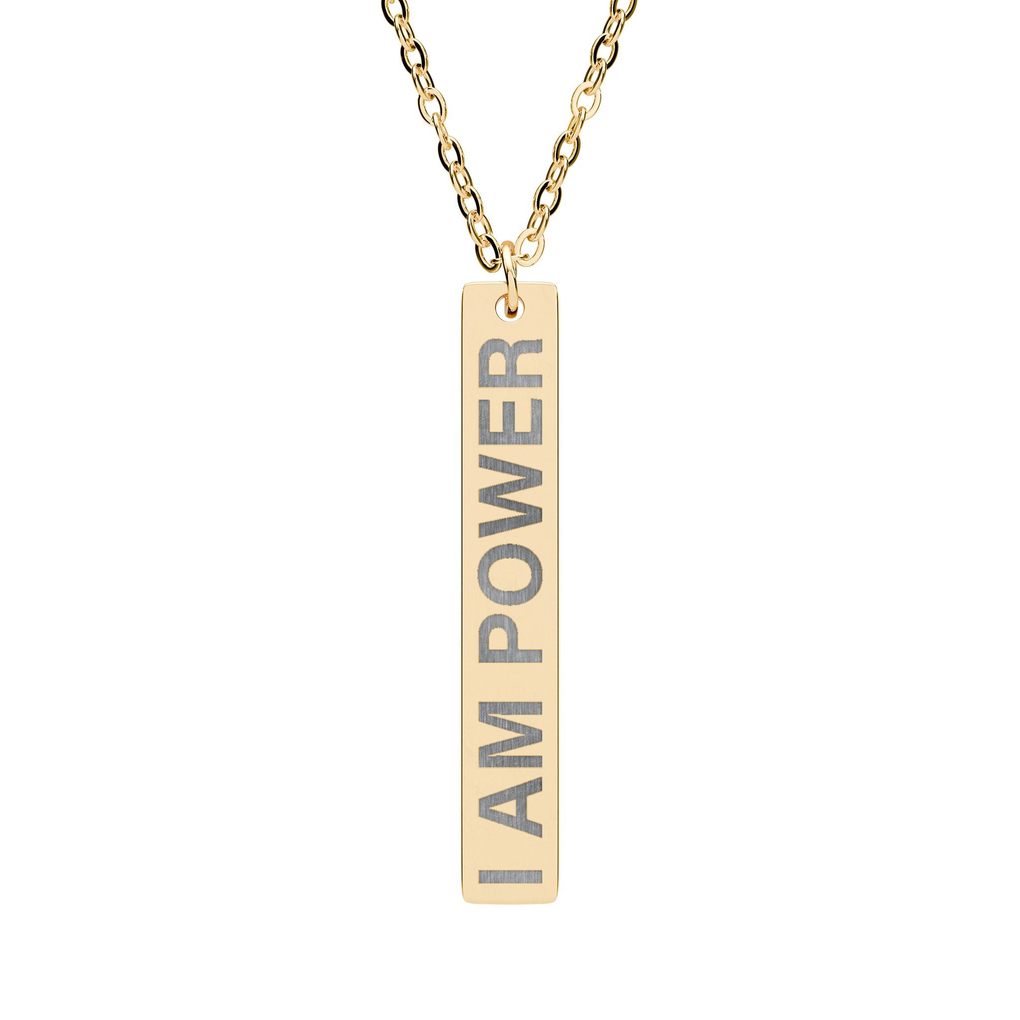 I Am Power Bar Necklace