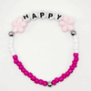 Happy Beaded Stretch Bracelet