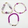 Vicious Violet Beaded Stretch Bracelet - Kawaii Kueens